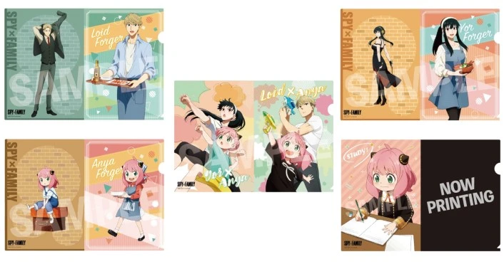 『SPY×FAMILY』A4クリアファイル 描き下ろしイラストデザイン5種類 2022年6月発売